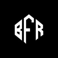 bfr-Brief-Logo-Design mit Polygonform. bfr Logo-Design in Polygon- und Würfelform. bfr Sechseck-Vektor-Logo-Vorlage in weißen und schwarzen Farben. bfr monogramm, geschäfts- und immobilienlogo. vektor