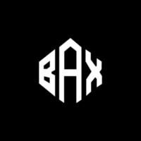 bax-Buchstaben-Logo-Design mit Polygonform. Bax-Polygon- und Würfelform-Logo-Design. bax Sechseck-Vektor-Logo-Vorlage in weißen und schwarzen Farben. Bax-Monogramm, Geschäfts- und Immobilienlogo. vektor