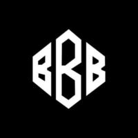 bbb bokstavslogotypdesign med polygonform. bbb polygon och kubform logotypdesign. bbb hexagon vektor logotyp mall vita och svarta färger. bbb monogram, affärs- och fastighetslogotyp.