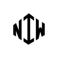 niw-Buchstaben-Logo-Design mit Polygonform. Neues Polygon- und Würfelform-Logo-Design. niw Sechseck-Vektor-Logo-Vorlage in weißen und schwarzen Farben. niw monogramm, geschäfts- und immobilienlogo. vektor