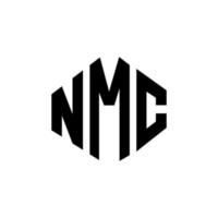 nmc-Buchstaben-Logo-Design mit Polygonform. nmc Polygon- und Würfelform-Logo-Design. nmc Sechseck-Vektor-Logo-Vorlage in weißen und schwarzen Farben. nmc-monogramm, geschäfts- und immobilienlogo. vektor