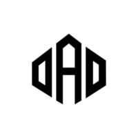 oao bokstavslogotypdesign med polygonform. oao polygon och kubformad logotypdesign. oao hexagon vektor logotyp mall vita och svarta färger. oao monogram, affärs- och fastighetslogotyp.