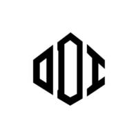 odi-Buchstaben-Logo-Design mit Polygonform. odi Polygon- und Würfelform-Logo-Design. odi Sechseck-Vektor-Logo-Vorlage in weißen und schwarzen Farben. odi-monogramm, geschäfts- und immobilienlogo. vektor