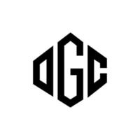 ogc bokstavslogotypdesign med polygonform. ogc polygon och kubform logotypdesign. ogc hexagon vektor logotyp mall vita och svarta färger. ogc-monogram, affärs- och fastighetslogotyp.