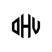 ohv-Buchstaben-Logo-Design mit Polygonform. ohv Polygon- und Würfelform-Logo-Design. ohv Sechseck-Vektor-Logo-Vorlage in weißen und schwarzen Farben. ohv-monogramm, geschäfts- und immobilienlogo. vektor