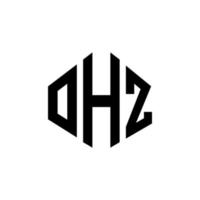 ohz-Buchstaben-Logo-Design mit Polygonform. ohz Polygon- und Würfelform-Logo-Design. ohz Sechseck-Vektor-Logo-Vorlage in weißen und schwarzen Farben. ohz-monogramm, geschäfts- und immobilienlogo. vektor