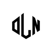 oln bokstav logotyp design med polygon form. oln polygon och kub form logotyp design. oln hexagon vektor logotyp mall vita och svarta färger. oln monogram, affärs- och fastighetslogotyp.