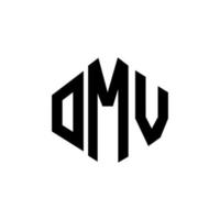 omv-Buchstaben-Logo-Design mit Polygonform. omv-polygon- und würfelform-logo-design. omv Hexagon-Vektor-Logo-Vorlage in weißen und schwarzen Farben. omv-monogramm, geschäfts- und immobilienlogo. vektor