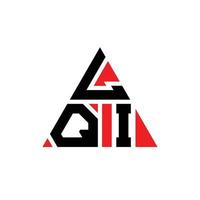 lqi triangel bokstavslogotypdesign med triangelform. lqi triangel logotyp design monogram. lqi triangel vektor logotyp mall med röd färg. lqi triangulär logotyp enkel, elegant och lyxig logotyp.