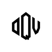 oqv-Buchstaben-Logo-Design mit Polygonform. oqv Polygon- und Würfelform-Logo-Design. oqv Sechseck-Vektor-Logo-Vorlage in weißen und schwarzen Farben. oqv-monogramm, geschäfts- und immobilienlogo. vektor