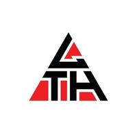 L. Dreiecksbuchstabe-Logo-Design mit Dreiecksform. 1. Triangel-Logo-Design-Monogramm. lth Dreieck-Vektor-Logo-Vorlage mit roter Farbe. lth dreieckiges Logo einfaches, elegantes und luxuriöses Logo. vektor