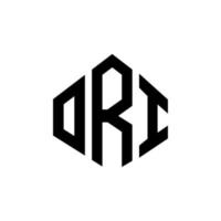 ori-Brief-Logo-Design mit Polygonform. ori-polygon- und würfelform-logo-design. Ori Sechseck-Vektor-Logo-Vorlage in weißen und schwarzen Farben. ori-monogramm, geschäfts- und immobilienlogo. vektor