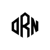 Orn-Buchstaben-Logo-Design mit Polygonform. Orn Polygon- und Würfelform-Logo-Design. Orn Sechseck-Vektor-Logo-Vorlage in weißen und schwarzen Farben. orn monogramm, geschäfts- und immobilienlogo. vektor