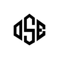 ose-Buchstaben-Logo-Design mit Polygonform. Logo-Design in Polygon- und Würfelform. ose Sechseck-Vektor-Logo-Vorlage in weißen und schwarzen Farben. ose-monogramm, geschäfts- und immobilienlogo. vektor