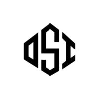 osi-Buchstaben-Logo-Design mit Polygonform. osi Polygon- und Würfelform-Logo-Design. osi Sechseck-Vektor-Logo-Vorlage in weißen und schwarzen Farben. osi-monogramm, geschäfts- und immobilienlogo. vektor