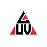 luv-Dreieck-Buchstaben-Logo-Design mit Dreiecksform. luv dreieck logo design monogramm. Luv-Dreieck-Vektor-Logo-Vorlage mit roter Farbe. luv dreieckiges logo einfaches, elegantes und luxuriöses logo. vektor