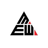 Logo-Design mit Dreiecksbuchstaben und Dreiecksform. Mew-Dreieck-Logo-Design-Monogramm. Mew-Dreieck-Vektor-Logo-Vorlage mit roter Farbe. Mew dreieckiges Logo einfaches, elegantes und luxuriöses Logo. vektor