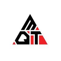 mqt-Dreieck-Buchstaben-Logo-Design mit Dreiecksform. mqt-Dreieck-Logo-Design-Monogramm. mqt-Dreieck-Vektor-Logo-Vorlage mit roter Farbe. mqt dreieckiges Logo einfaches, elegantes und luxuriöses Logo. vektor