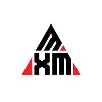 mxm-Dreieck-Buchstaben-Logo-Design mit Dreiecksform. mxm-Dreieck-Logo-Design-Monogramm. mxm-Dreieck-Vektor-Logo-Vorlage mit roter Farbe. mxm dreieckiges Logo einfaches, elegantes und luxuriöses Logo. vektor