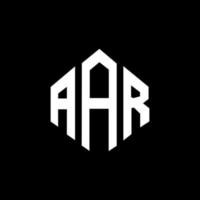 aar brev logotyp design med polygon form. aar polygon och kub form logotyp design. aar hexagon vektor logotyp mall vita och svarta färger. aar monogram, affärs- och fastighetslogotyp.