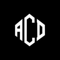 acd bokstav logotyp design med polygon form. acd polygon och kub form logotyp design. acd hexagon vektor logotyp mall vita och svarta färger. acd-monogram, affärs- och fastighetslogotyp.