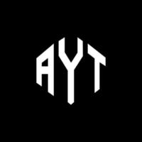 ayt-Buchstaben-Logo-Design mit Polygonform. ayt Polygon- und Würfelform-Logo-Design. ayt Sechseck-Vektor-Logo-Vorlage in weißen und schwarzen Farben. Ayt-Monogramm, Geschäfts- und Immobilienlogo. vektor