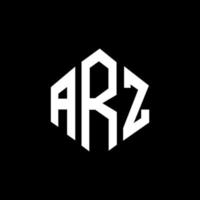 arz-Buchstaben-Logo-Design mit Polygonform. arz-polygon- und würfelform-logo-design. Arz Sechseck-Vektor-Logo-Vorlage in weißen und schwarzen Farben. arz-monogramm, geschäfts- und immobilienlogo. vektor