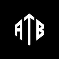 atb-Buchstaben-Logo-Design mit Polygonform. atb-polygon- und würfelform-logo-design. atb Hexagon-Vektor-Logo-Vorlage in weißen und schwarzen Farben. atb-monogramm, geschäfts- und immobilienlogo. vektor