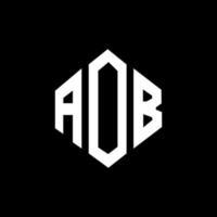 aob-Buchstaben-Logo-Design mit Polygonform. aob-polygon- und würfelform-logo-design. Aob Sechseck-Vektor-Logo-Vorlage in weißen und schwarzen Farben. aob-monogramm, geschäfts- und immobilienlogo. vektor