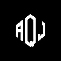 aqj-Buchstaben-Logo-Design mit Polygonform. aqj Polygon- und Würfelform-Logo-Design. aqj Sechseck-Vektor-Logo-Vorlage in weißen und schwarzen Farben. aqj-monogramm, geschäfts- und immobilienlogo. vektor