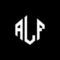 alf brev logotyp design med polygon form. alf polygon och kub form logotyp design. alf hexagon vektor logotyp mall vita och svarta färger. alf monogram, affärs- och fastighetslogotyp.