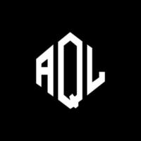 aql letter logotyp design med polygon form. aql polygon och kubform logotypdesign. aql hexagon vektor logotyp mall vita och svarta färger. aql-monogram, logotyp för företag och fastigheter.