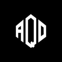 aqo-Buchstaben-Logo-Design mit Polygonform. aqo Polygon- und Würfelform-Logo-Design. aqo Sechseck-Vektor-Logo-Vorlage in weißen und schwarzen Farben. aqo-monogramm, geschäfts- und immobilienlogo. vektor
