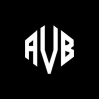 avb-Buchstaben-Logo-Design mit Polygonform. avb-polygon- und würfelform-logo-design. avb Sechseck-Vektor-Logo-Vorlage in weißen und schwarzen Farben. avb-monogramm, geschäfts- und immobilienlogo. vektor