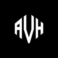 avh-Buchstaben-Logo-Design mit Polygonform. avh Polygon- und Würfelform-Logo-Design. avh Sechseck-Vektor-Logo-Vorlage in weißen und schwarzen Farben. avh-monogramm, geschäfts- und immobilienlogo. vektor