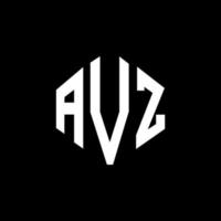 avz-Buchstaben-Logo-Design mit Polygonform. avz Logo-Design in Polygon- und Würfelform. avz Sechseck-Vektor-Logo-Vorlage in weißen und schwarzen Farben. avz-monogramm, geschäfts- und immobilienlogo. vektor
