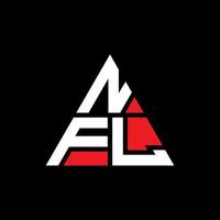 nfl-Dreieck-Buchstaben-Logo-Design mit Dreiecksform. NFL-Dreieck-Logo-Design-Monogramm. nfl-Dreieck-Vektor-Logo-Vorlage mit roter Farbe. nfl dreieckiges logo einfaches, elegantes und luxuriöses logo. vektor
