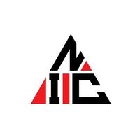 nic dreieck buchstabe logo design mit dreiecksform. nic-Dreieck-Logo-Design-Monogramm. nic-Dreieck-Vektor-Logo-Vorlage mit roter Farbe. schönes dreieckiges Logo einfaches, elegantes und luxuriöses Logo. vektor