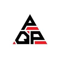 pqp-Dreieck-Buchstaben-Logo-Design mit Dreiecksform. pqp-Dreieck-Logo-Design-Monogramm. pqp-Dreieck-Vektor-Logo-Vorlage mit roter Farbe. pqp dreieckiges Logo einfaches, elegantes und luxuriöses Logo. vektor