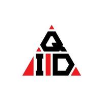 QID-Dreieck-Buchstaben-Logo-Design mit Dreiecksform. QID-Dreieck-Logo-Design-Monogramm. QID-Dreieck-Vektor-Logo-Vorlage mit roter Farbe. qid dreieckiges Logo einfaches, elegantes und luxuriöses Logo. vektor