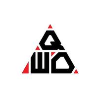 qwo Dreiecksbuchstaben-Logo-Design mit Dreiecksform. Qwo-Dreieck-Logo-Design-Monogramm. Qwo-Dreieck-Vektor-Logo-Vorlage mit roter Farbe. qwo dreieckiges Logo einfaches, elegantes und luxuriöses Logo. vektor