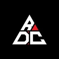 rdc triangel bokstavslogotypdesign med triangelform. rdc triangel logotyp design monogram. RDC triangel vektor logotyp mall med röd färg. rdc triangulär logotyp enkel, elegant och lyxig logotyp.