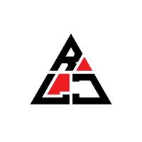 rlj Dreiecksbuchstaben-Logo-Design mit Dreiecksform. rlj dreieck logo design monogramm. rlj-Dreieck-Vektor-Logo-Vorlage mit roter Farbe. rlj dreieckiges Logo einfaches, elegantes und luxuriöses Logo. vektor