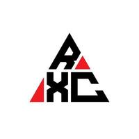 rxc-Dreieck-Buchstaben-Logo-Design mit Dreiecksform. rxc dreieck logo design monogramm. rxc-Dreieck-Vektor-Logo-Vorlage mit roter Farbe. rxc dreieckiges logo einfaches, elegantes und luxuriöses logo. vektor