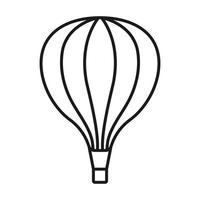 Heißluftballon oder Ballonfluglinie Kunstvektorsymbol für Apps und Websites vektor
