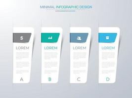 Business-Infografik-Vorlage mit Symbol, Vektor-Design-Illustration vektor