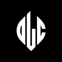 dlc-Kreisbuchstaben-Logo-Design mit Kreis- und Ellipsenform. dlc-Ellipsenbuchstaben mit typografischem Stil. Die drei Initialen bilden ein Kreislogo. dlc-Kreis-Emblem abstrakter Monogramm-Buchstaben-Markierungsvektor. vektor