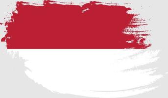 Indonesiens flagga med grunge textur vektor