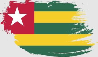 Togo-Flagge mit Grunge-Textur vektor