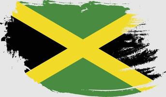 Jamaica flagga med grunge textur vektor